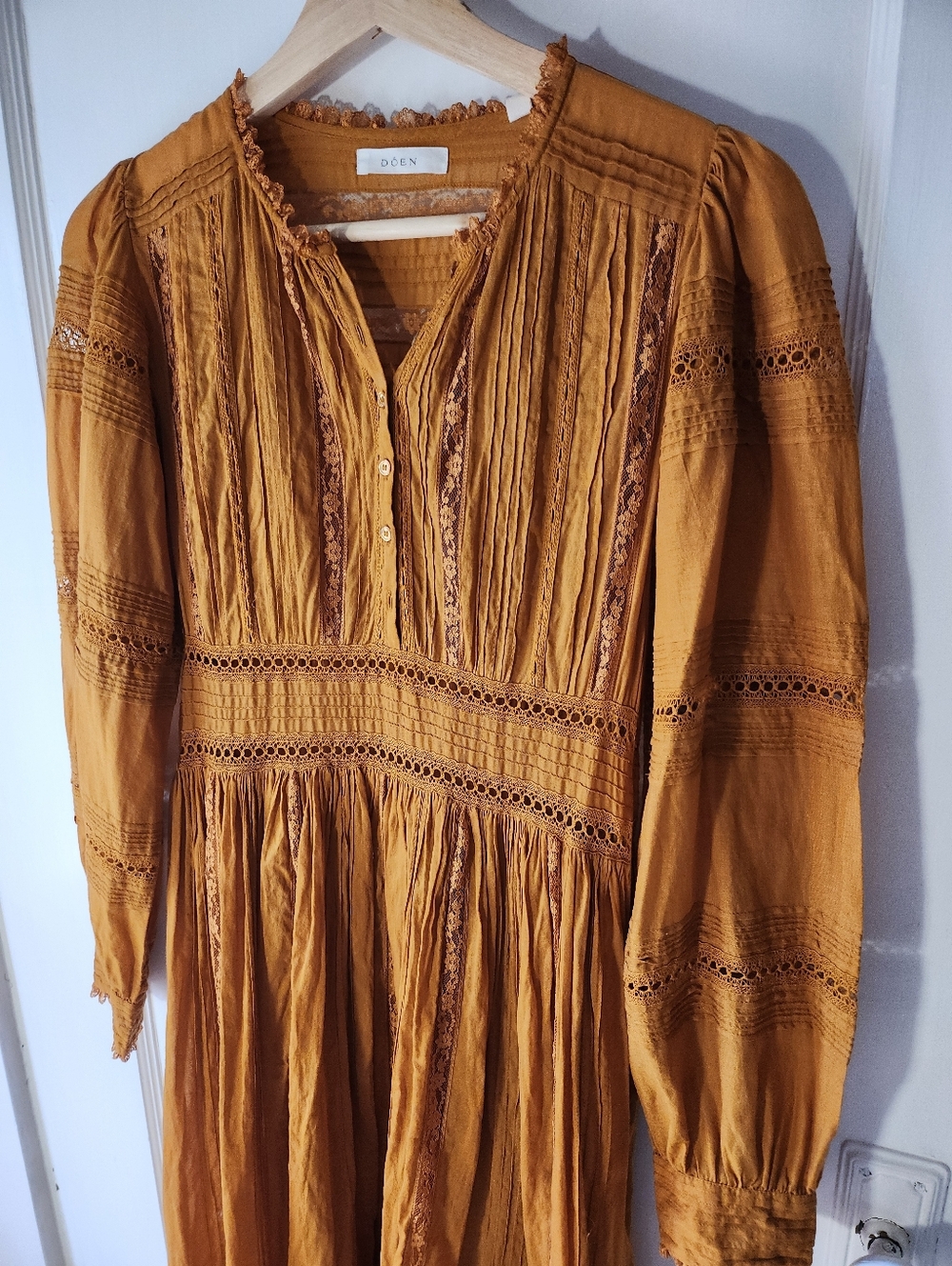 Doen Vicia Midi Dress Yellow Jasper XS - Picture 10 of 13